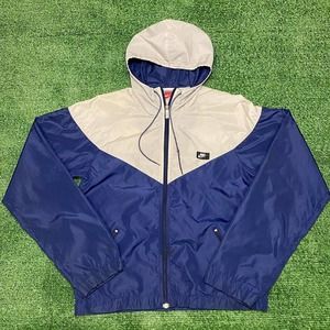 vintage 90s white/navy Nike windbreaker